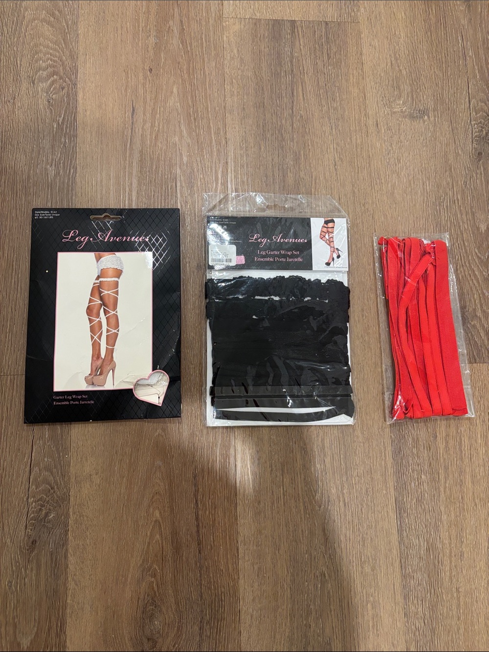 Leg Avenue Lace-Up Leg Garter Wrap Sets Rave Festival Accessories NEW